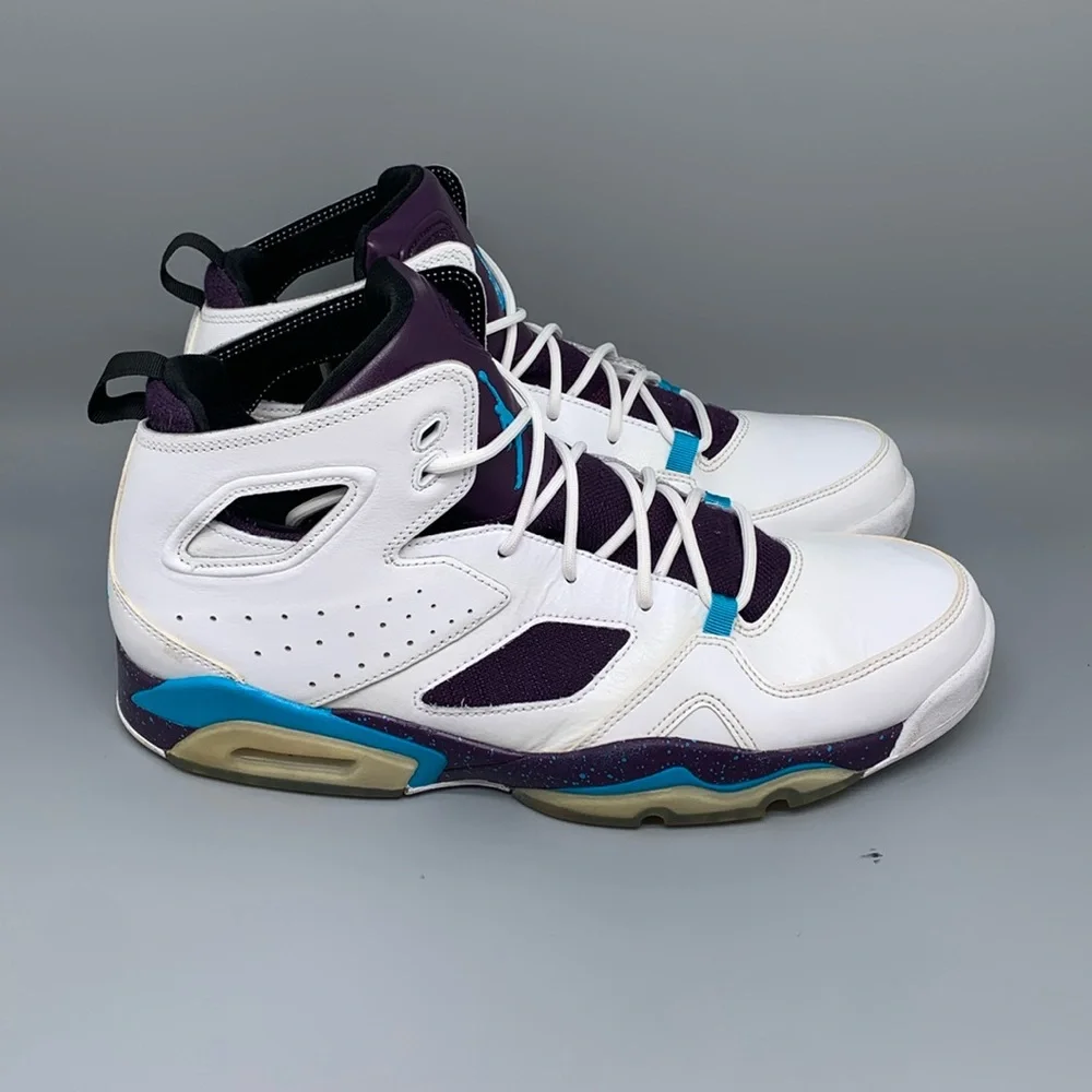 Jordan Flight Club '91 White Blue Lagoon Shoes‎ 555475-105 Men's Sz 11.5